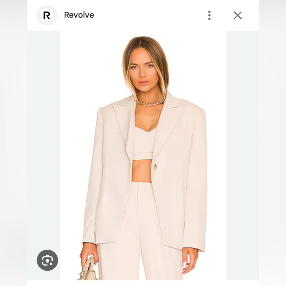 Revolve Cream Blazer and Pants Set